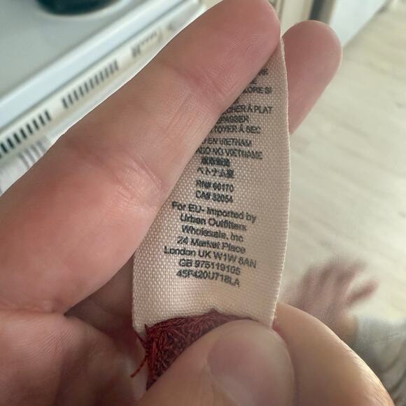 Free People Orange Rust Long Sleeve Scoop Neck Waffle Knit Tunic Blouse Small - Picture 5 of 5